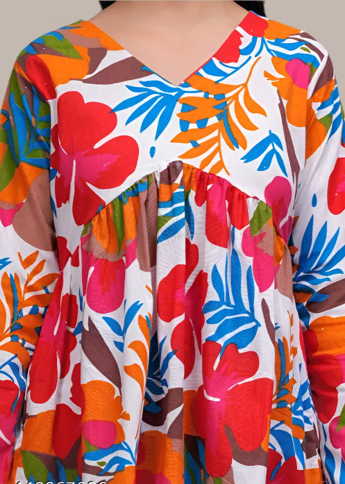 Close-up of soft cotton fabric on women's puff sleeve crop top