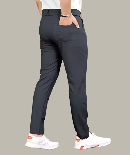 Back Design of Casual Light Grey Trouser – Men’s Stylish Fit for Comfort