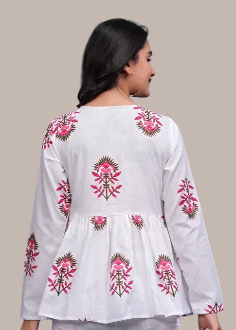 Back Design of Cotton Peplum Top – Trendy & Comfortable for Daily Wear