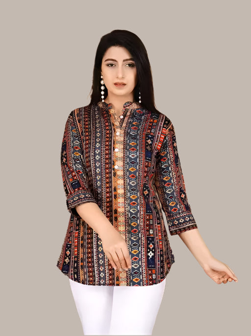 Top & Tunic for Women – Front View in Stylish Cotton Fabric, Everyday Wear