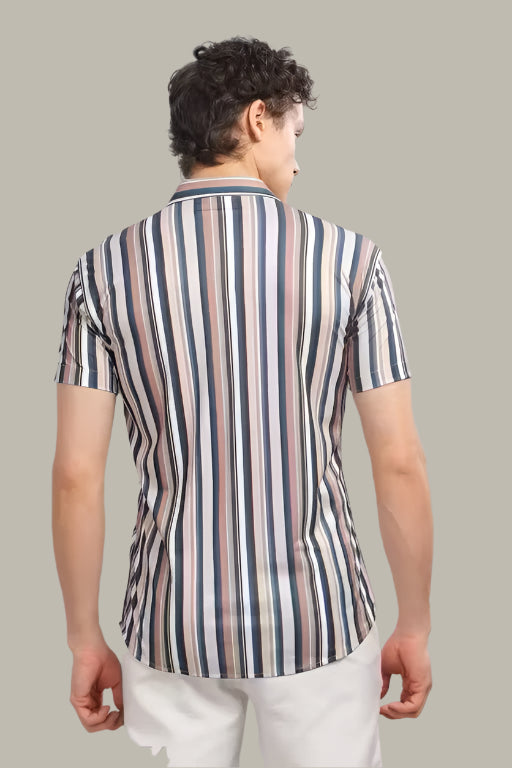 Mens Staylish Casual Lycra Half Sleeve Shirt