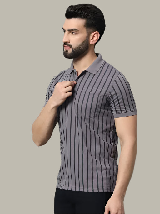 Side Profile of Men’s Polo T-shirt – Stylish Fit for Daily Wear
