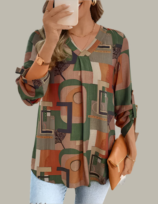 Women's tunic from Trendy Store – Stylish Fall Geometric Front Look
